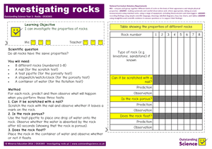 Year 3 Rocks | Outstanding Science