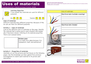 Year 5 Properties and changes of materials | Outstanding Science